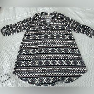 Aztec 3/4 sleeve tunic